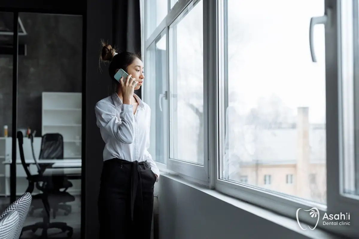 The next morning, calling to book an early appointment even though the pain has eased